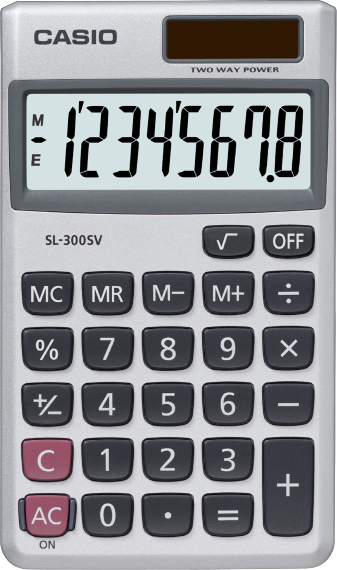 CALCULATOR SL300 CASIO SOLAR SILVER